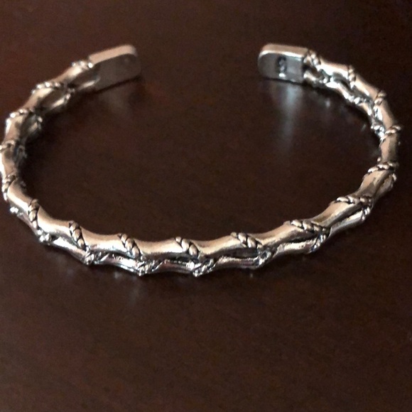 925 Silver Braided Cuff Bracelet - Picture 5 of 5